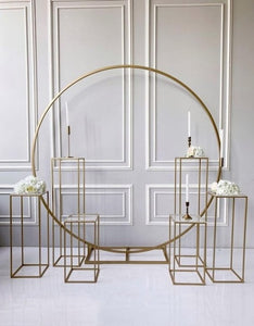 metal circle Wedding arch props  backdrops single arch for flowers balloons sash decor rack outdoor lawn flower door rack