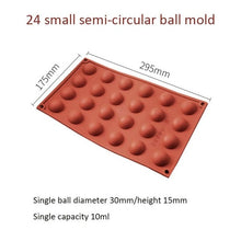 Load image into Gallery viewer, Ball Sphere Silicone Mold For Cake Pastry Baking Chocolate Candy Fondant Bakeware Round Shape Dessert Mould DIY Decorating
