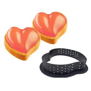 New Kitchen Mousse Ring French Dessert DIY Mold Bakeware Household Plastic Round Square Pie Ring Perforated Non-Stick Cake Tool