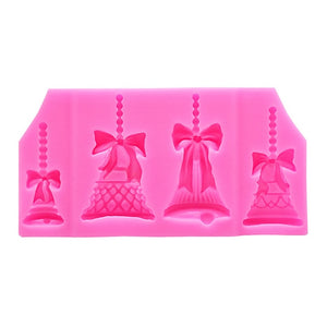 Multifunctional Christmas Bells mold Chocolate Candy Cookie Cake Decorating Tools Baking Fondant Food Grade Silicone Mold